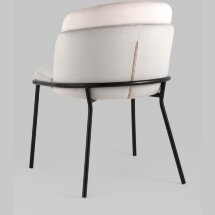Стул Stool Group обеденный Дабл велюр серый с розовой вставкой