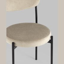 Стул Stool Group для кухни Бриф велюр бежевый ножки металл
