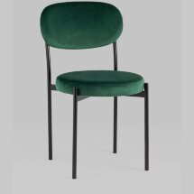 Стул Stool Group для кухни Бриф велюр зелёный ножки металл