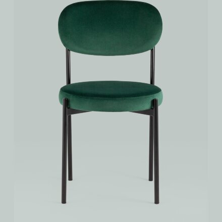 Стул Stool Group для кухни Бриф велюр зелёный ножки металл 
