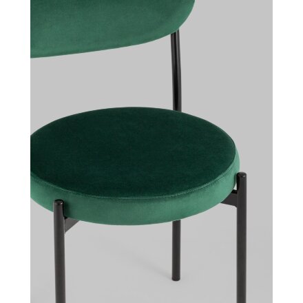 Стул Stool Group для кухни Бриф велюр зелёный ножки металл 