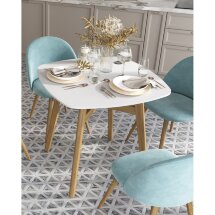 Стол обеденный Target 80*80 белый ножки массив бука