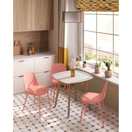 Стол обеденный Target 80*80 белый ножки массив бука 