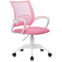 Кресло Бюрократ CH-W695NLT розовый TW-06A TW-13A сетка/ткань крестовина пластик белый