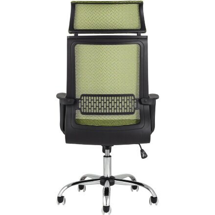 Компьютерное кресло TopChairs TopChairs Style офисное зеленое в обивке с сеткой, регулировка по высоте и механизм качания Top 