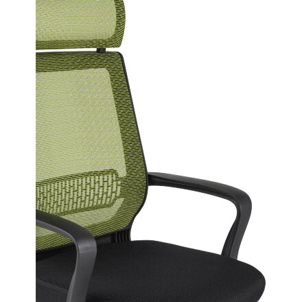 Компьютерное кресло TopChairs TopChairs Style офисное зеленое в обивке с сеткой, регулировка по высоте и механизм качания Top 