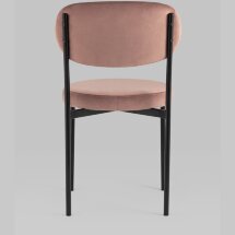 Стул Stool Group для кухни Бриф велюр пыльно-розовый ножки металл