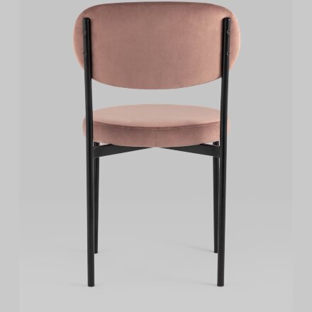 Стул Stool Group для кухни Бриф велюр пыльно-розовый ножки металл 
