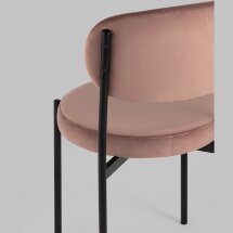Стул Stool Group для кухни Бриф велюр пыльно-розовый ножки металл