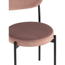 Стул Stool Group для кухни Бриф велюр пыльно-розовый ножки металл