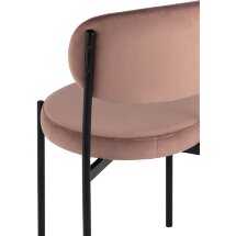 Стул Stool Group для кухни Бриф велюр пыльно-розовый ножки металл