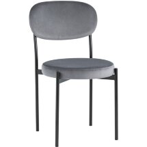 Стул Stool Group для кухни Бриф велюр серый ножки металл
