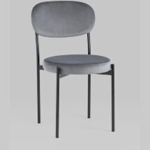 Стул Stool Group для кухни Бриф велюр серый ножки металл