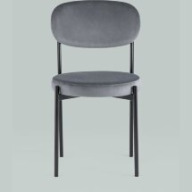Стул Stool Group для кухни Бриф велюр серый ножки металл