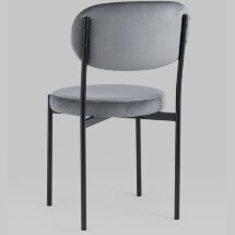 Стул Stool Group для кухни Бриф велюр серый ножки металл