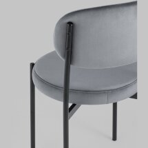 Стул Stool Group для кухни Бриф велюр серый ножки металл