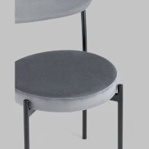Стул Stool Group для кухни Бриф велюр серый ножки металл