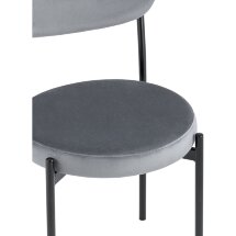 Стул Stool Group для кухни Бриф велюр серый ножки металл