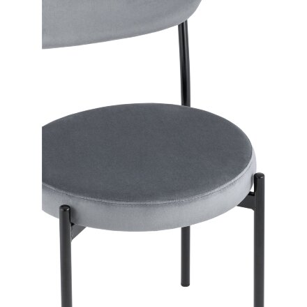 Стул Stool Group для кухни Бриф велюр серый ножки металл 