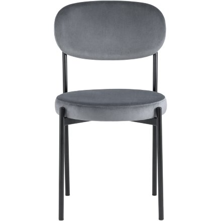 Стул Stool Group для кухни Бриф велюр серый ножки металл 