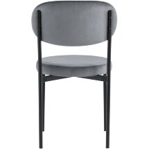 Стул Stool Group для кухни Бриф велюр серый ножки металл