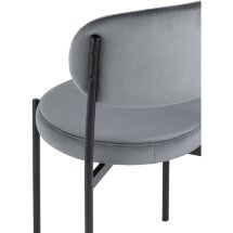 Стул Stool Group для кухни Бриф велюр серый ножки металл