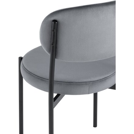 Стул Stool Group для кухни Бриф велюр серый ножки металл 