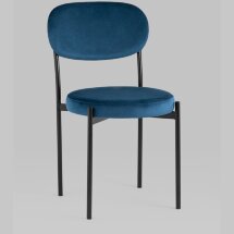 Стул Stool Group для кухни Бриф велюр синий ножки металл