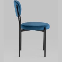 Стул Stool Group для кухни Бриф велюр синий ножки металл