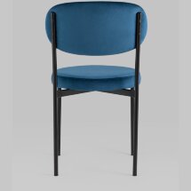 Стул Stool Group для кухни Бриф велюр синий ножки металл