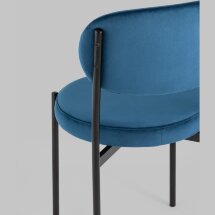 Стул Stool Group для кухни Бриф велюр синий ножки металл