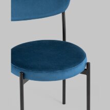 Стул Stool Group для кухни Бриф велюр синий ножки металл
