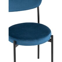 Стул Stool Group для кухни Бриф велюр синий ножки металл