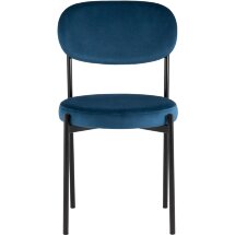 Стул Stool Group для кухни Бриф велюр синий ножки металл