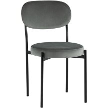 Стул Stool Group для кухни Бриф велюр тёмно-серый ножки металл