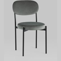 Стул Stool Group для кухни Бриф велюр тёмно-серый ножки металл