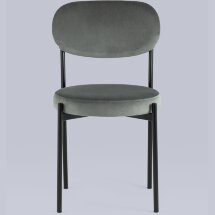 Стул Stool Group для кухни Бриф велюр тёмно-серый ножки металл