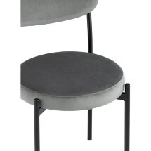 Стул Stool Group для кухни Бриф велюр тёмно-серый ножки металл