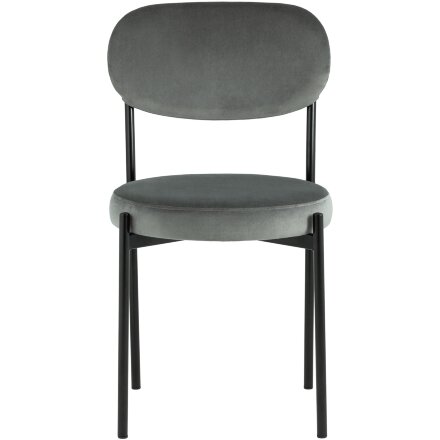 Стул Stool Group для кухни Бриф велюр тёмно-серый ножки металл 
