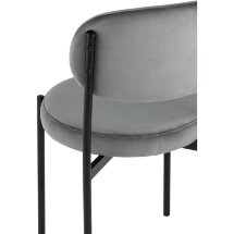 Стул Stool Group для кухни Бриф велюр тёмно-серый ножки металл