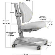Детский стул-трансформер ErgoKids Y-417 серый