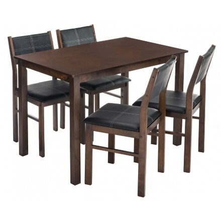 Обеденная группа Bahamas (стол и 4 стула) oak / black 