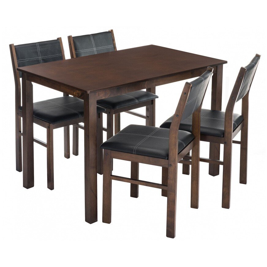 Обеденная группа Bahamas (стол и 4 стула) oak / black 