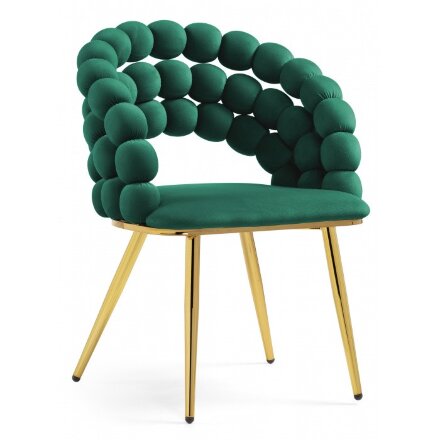 Стул на металлокаркасе Ball green / gold 
