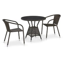 Комплект плетеной мебели T707ANS/Y137C-W53 2Pcs Brown
