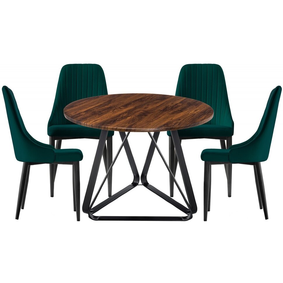 Обеденная группа Уткей green / brown / black Обеденная группа Уткей green / brown / black