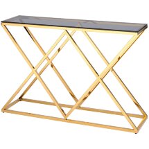 Консоль ИНСИГНИЯ 115*30 золото стекло smoke
