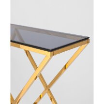 Консоль ИНСИГНИЯ 115*30 золото стекло smoke
