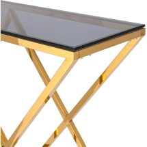 Консоль ИНСИГНИЯ 115*30 золото стекло smoke