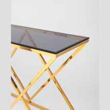 Консоль ИНСИГНИЯ 120*40 золото стекло smoke